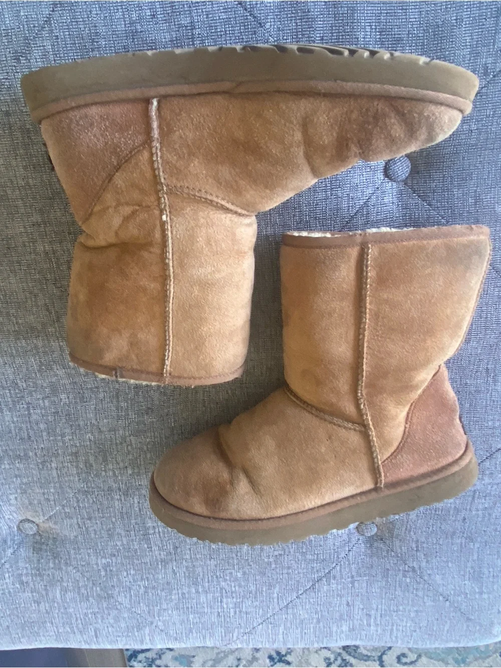 UGG Australia Classic Short Cuffable Shearling Boots Chestnut Women's Size 8